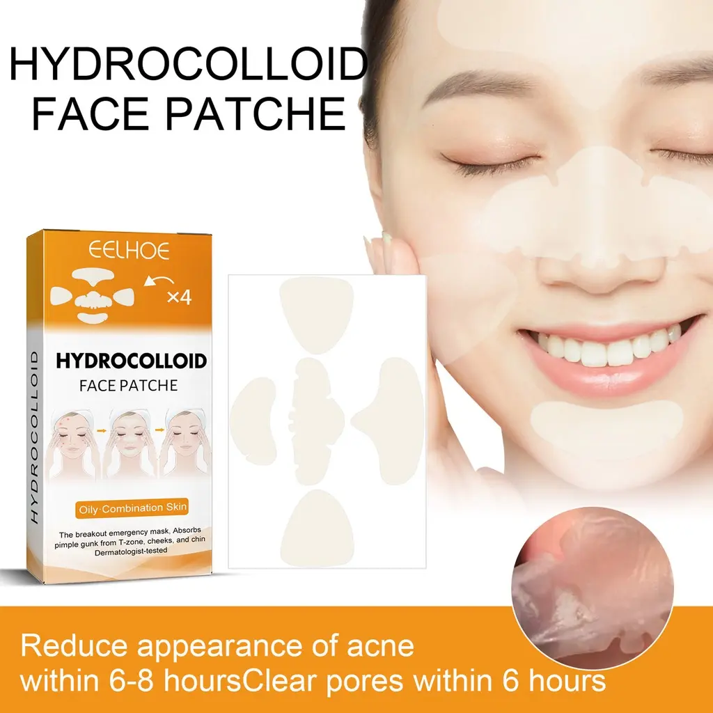 20pcs Chin Hydrocolloid Patch Zits Pimple Patch For Covering Zits And Blemishes Ultra Thin Spot Stickers For Face And Skin Care, Invisible Coverage