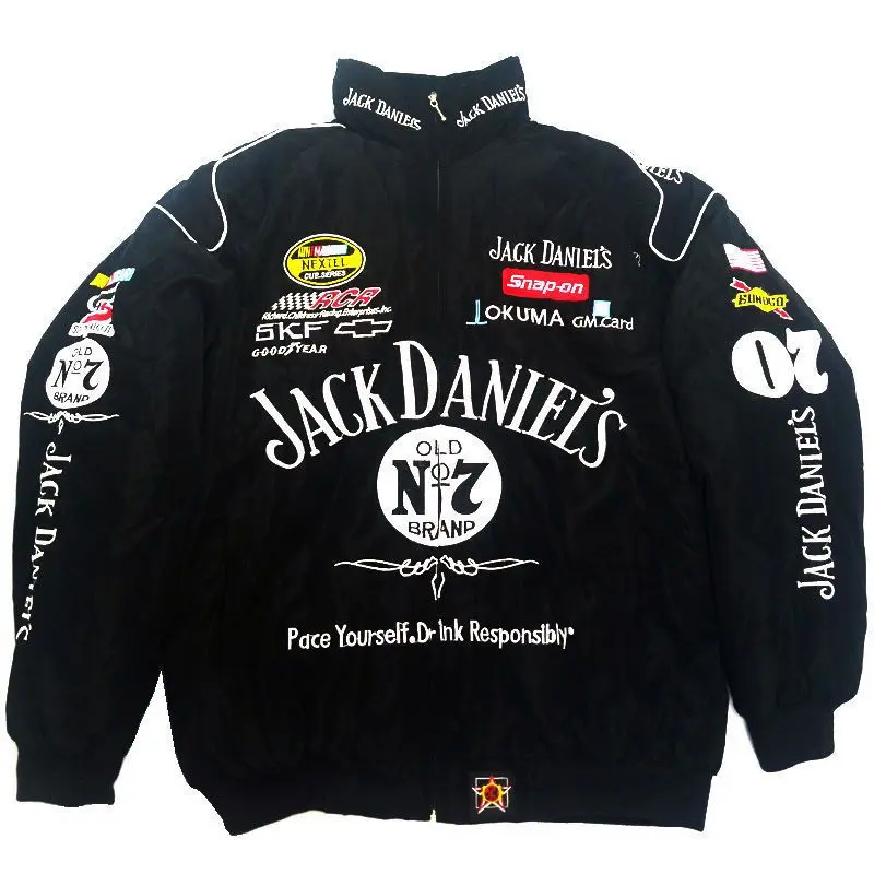F1 Racing Suit Retro American Motorcycle Clothing Men's Motorcycle Cycling Clothing Casual Jacket Coat Spring and Autumn Winter Cotton Clothing