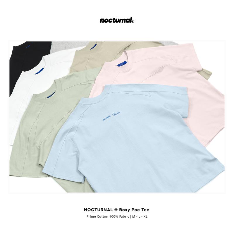 Product Introduction of [NEW COLORS] Áo Thun Form Boxy NOCTURNAL Boxy Poc Tee Cotton 100% Thêu Chữ Màu Pastel Nam Nữ Unisex Localbrand 16