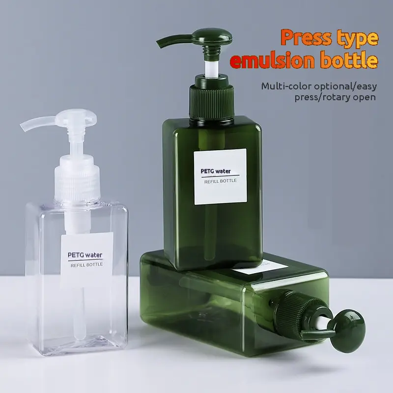 Travel Skincare Storage Bottle Press-Type Shower Gel Shampoo Small Empty Bottle Business Traveling Portable Lotion Bottle Soap Transparent