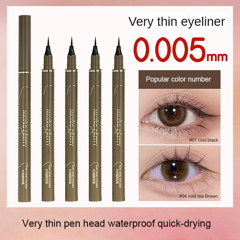 Bút Kẻ Mắt Dạng Lỏng Siêu Mịn, 0.05Mm, Không Thấm Nước, Nhanh Khô, Chống Nhòe Lâu Trôi, Thích Hợp Cho Học Sinh 4