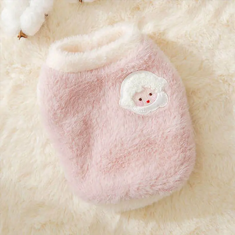 Quần áo cho mèo, Áo vest len nhung ấm áp, chống sốc, Thích hợp cho mèo con và mèo Anh Shorthair, Màu xanh da trời, Phong cách Muppet, Quần áo mùa đông cho thú cưng, Giảm giá Xả Hàng 5