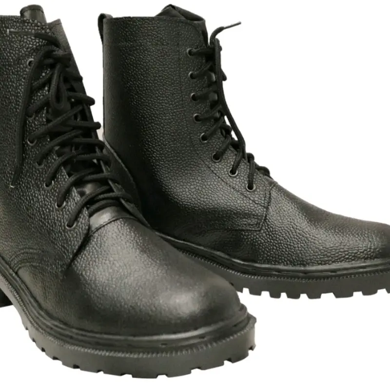 Sepatu Pdl Kulit Jeruk Linmas Banser Security Satpam Tni Polri Shoes Boots 3