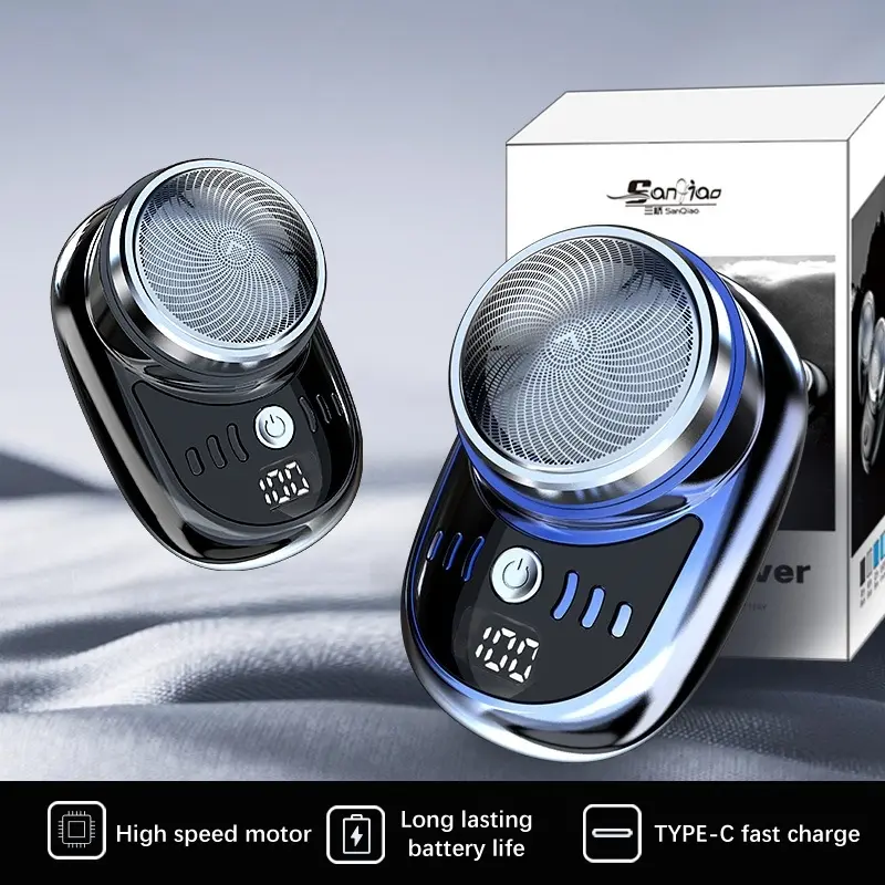 Mới Di Động Nam Mini Điện Dao Đơn Máy Cạo Râu Ô Tô Du Lịch Máy Cạo Râu Không Dây