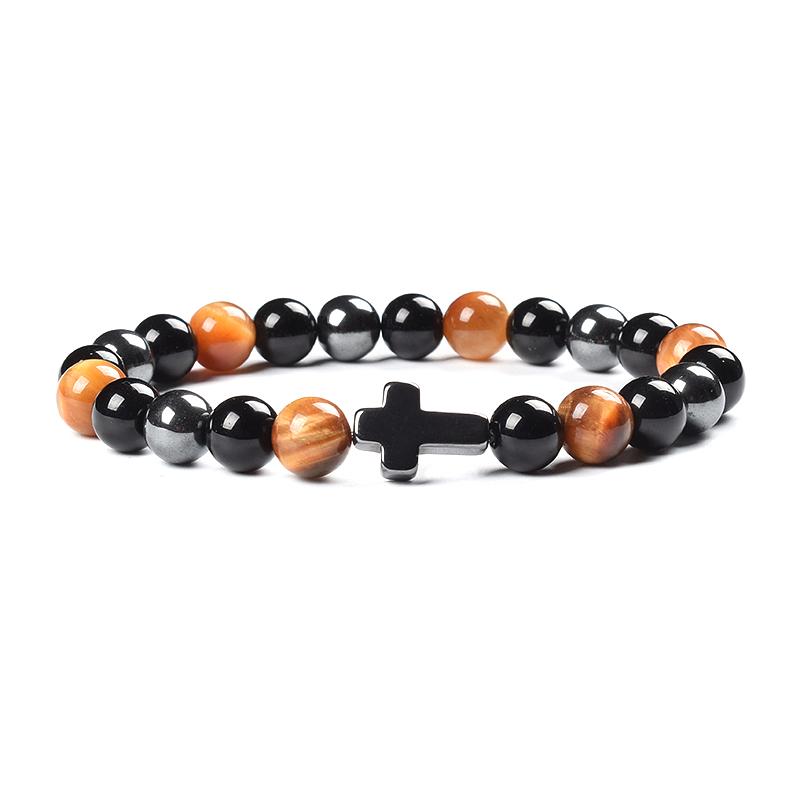 Product Introduction of Vòng Tay Bảo Vệ Ba Lần, Được Làm Bằng Hematite Tự Nhiên, Đá Mắt Hổ Đen Và Hạt Đá Mắt Hổ, Thích Hợp Cho Phụ Nữ Và Nam Giới, Vòng Tay Chéo, Mang Lại May Mắn, Hiệu Ứng Bó Sát 16