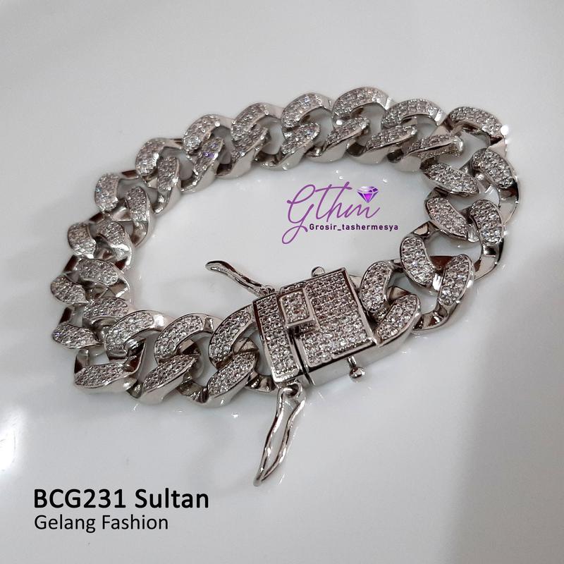 Gelang Tangan Wanita BCG231 Sultan Mewah Warna Gold Silver Model Tas Cocok Untuk Pesta Kondangan Bracelet Perhiasan 1