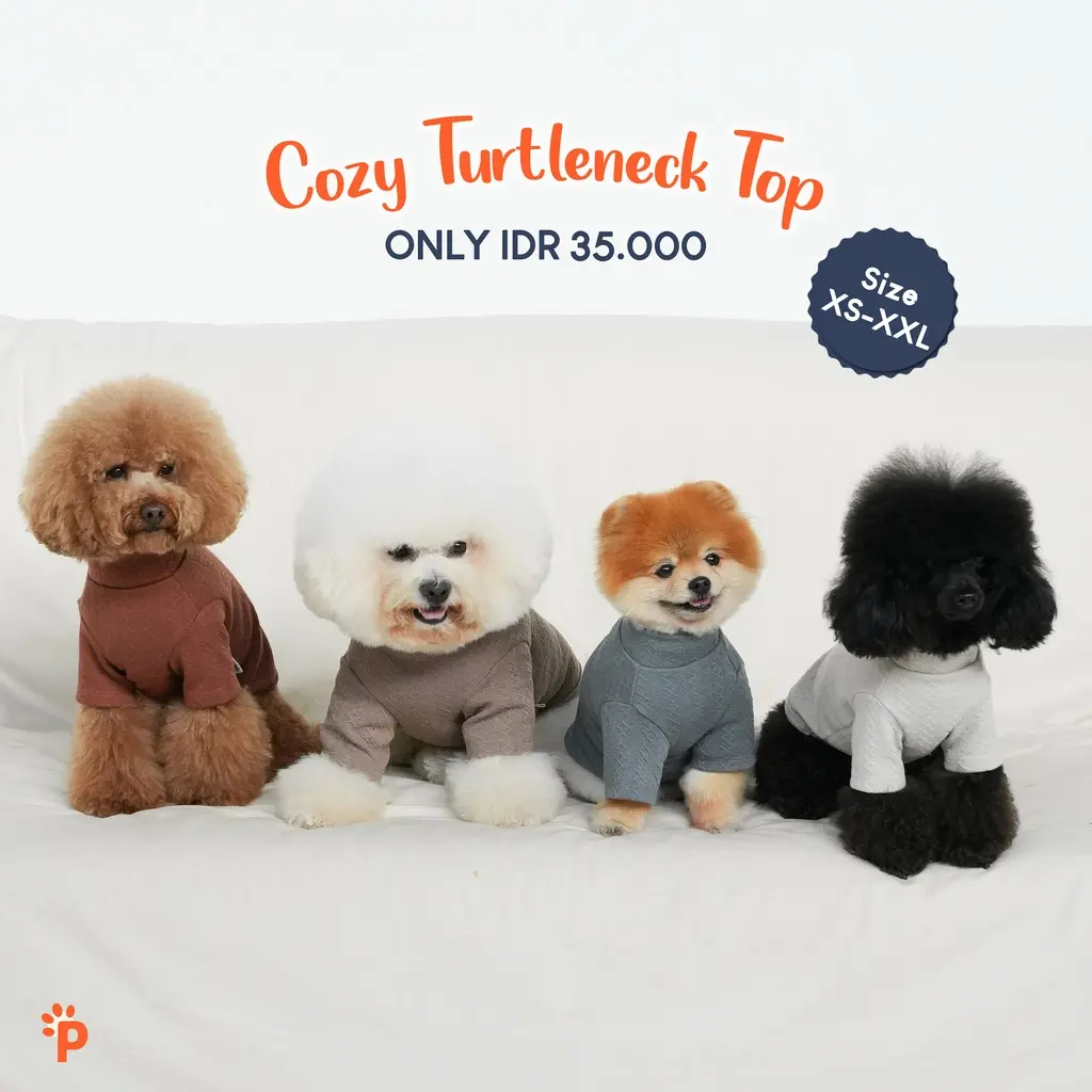 Baju Kucing dan Baju Anjing Cozy Turtleneck