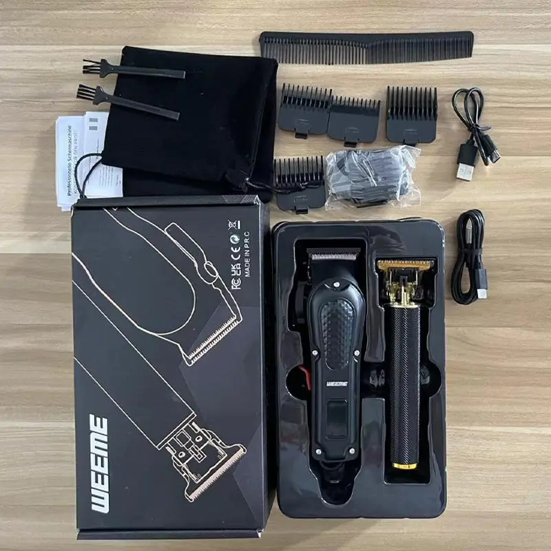 Electric Hair Clipper Set, 2 Counts Rechargeable Hair Clipper, Professional Hair Trimmer for Men, Hair Clipper Set with Comb Heads, Great for Men Stylists Barber Barbershop Salon Home Use 4