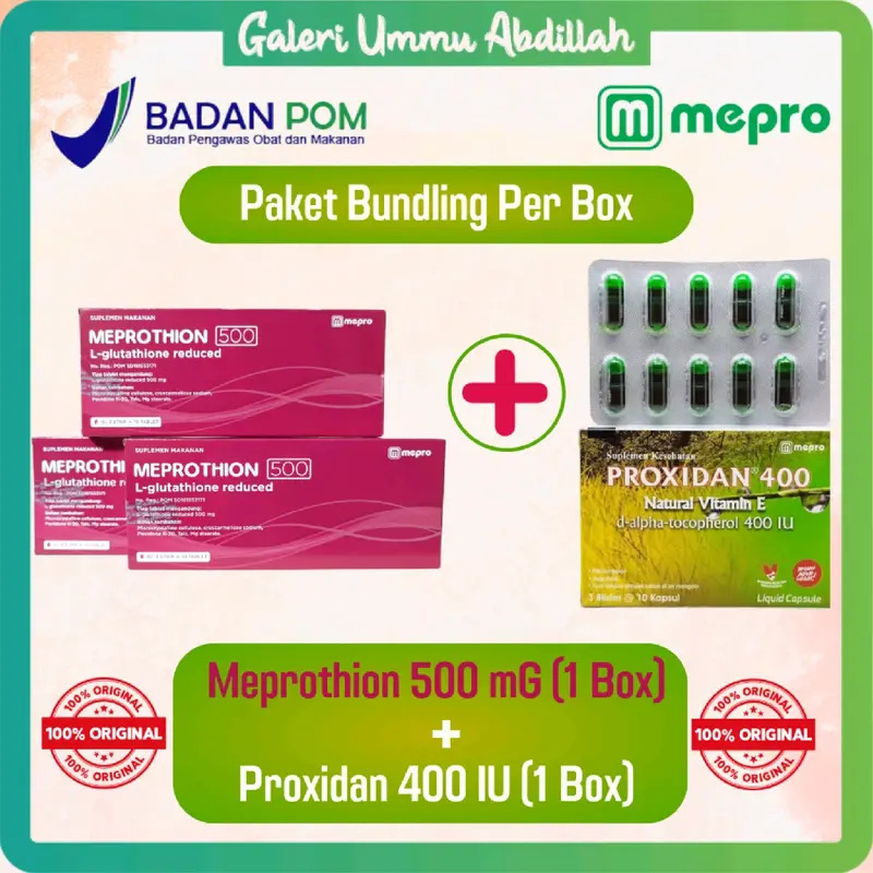 Bundling Meprothion 500mg + Proxidan 400IU Per BOX Isi 30 0
