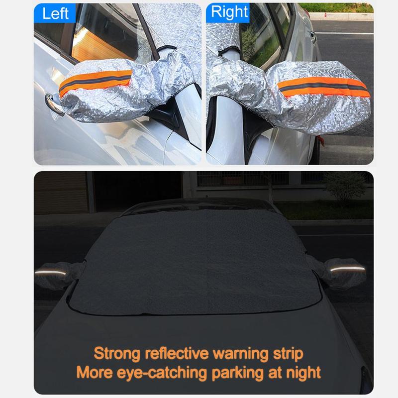 Winter Windshield Snow Cover, Automatic Visor, Frost Protective Sunscreen Anti-ice Front Windshield Cover 4
