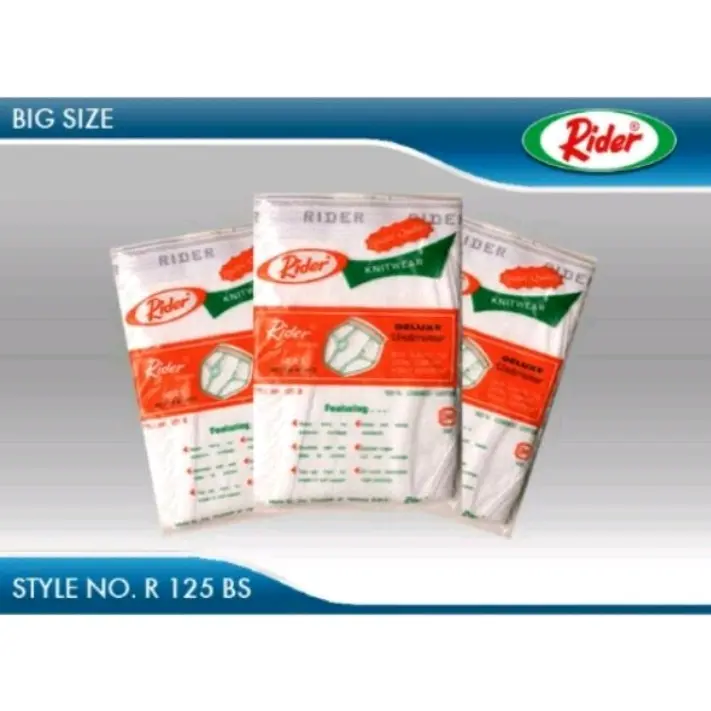 [[ 3Pcs ]] Celana Dalam CD Pria Dewasa Rider Putih Salur R 125 B - Size 32 - 42