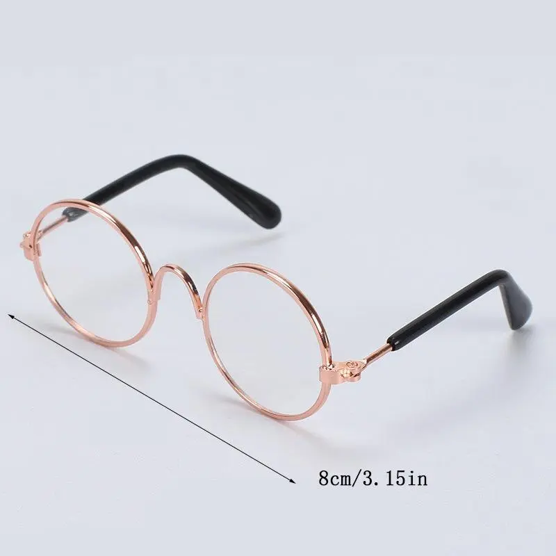 Fashion Eye Glasses for Cats, Retro Circular Cool Sunglasses, Pet Costume Supplies, Round Frame Glasses Photo Props for Small Medium Pets Kids Boys Girls 3
