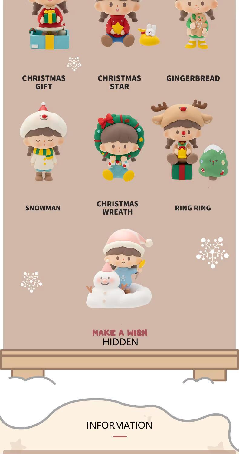 Product Introduction of King Zhuo Christmas Dream for You Series Bd Toys Surprise Kawaii Mystery Box Cute Desktop Ornaments Christmas Gift 24