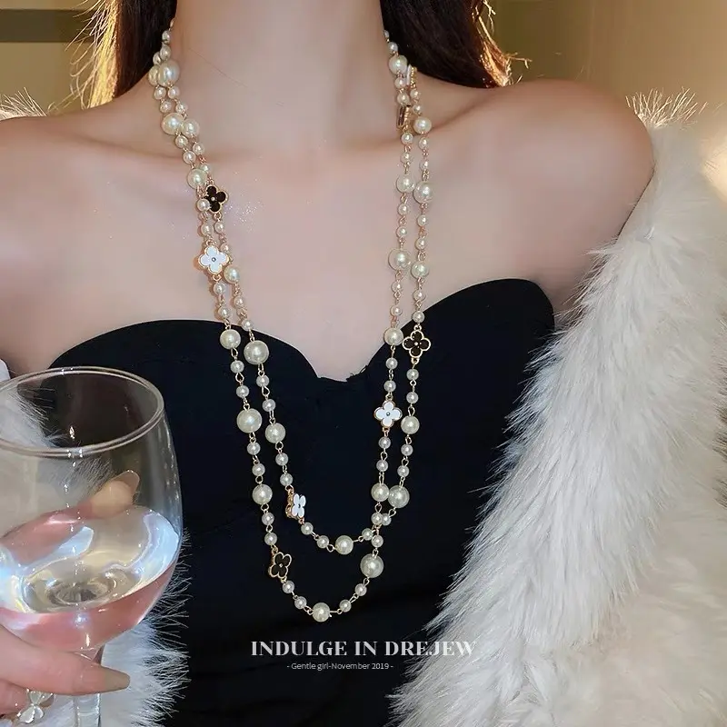 New Necklace Long Light Luxury High Sense Sweater Chain All Simple Autumn and Winter Necklace
