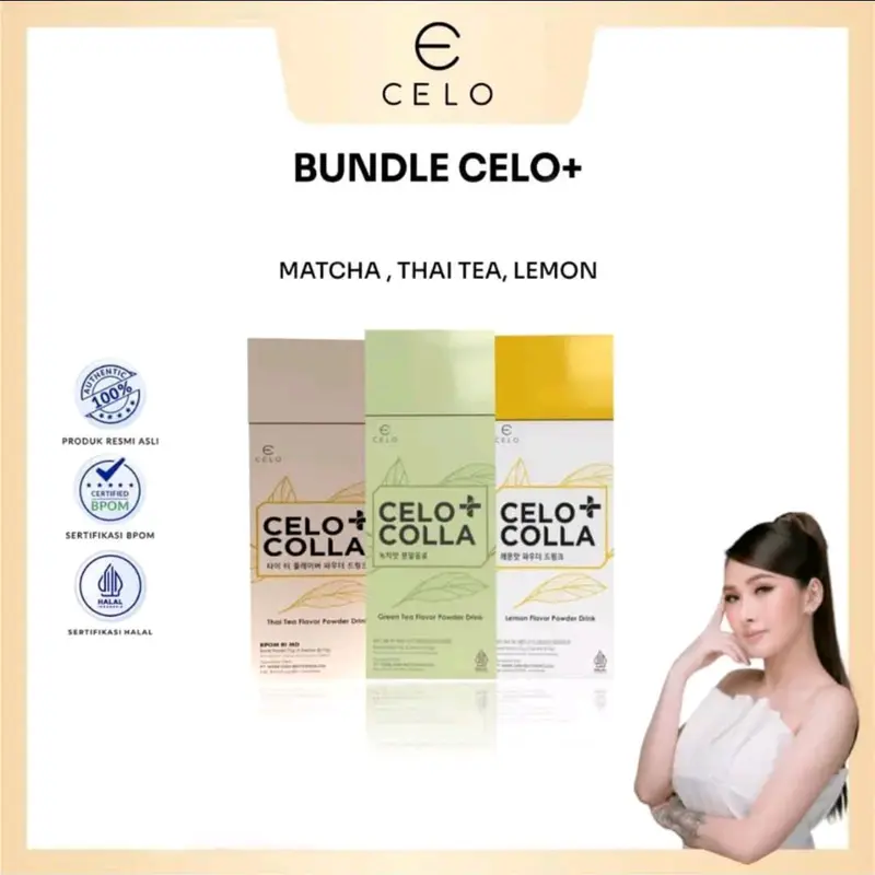 Paket bundle (3) Celo Snow White (L) drink Dewasa 6