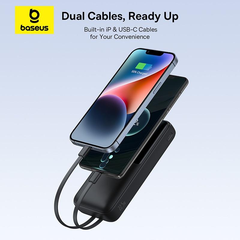 【Baseus Pin dự phòng Baseus Lipow 20000mAh 10000 mAh 22.5W 2 cổng USB-A và 1 cổng Type-C Sạc Nhanh Sạc Pin điện thoại Phụ Kiện điện thoại có màn hình Led Đèn