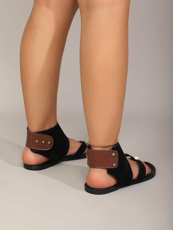 Women's Summer 2024 Fashion Plain Suede Flat Toe Thong Sandals, Casual Summer Outdoor Beach Vacation Sandals for Women, All-match Commuter Shoes for Work & Daily Wear 2