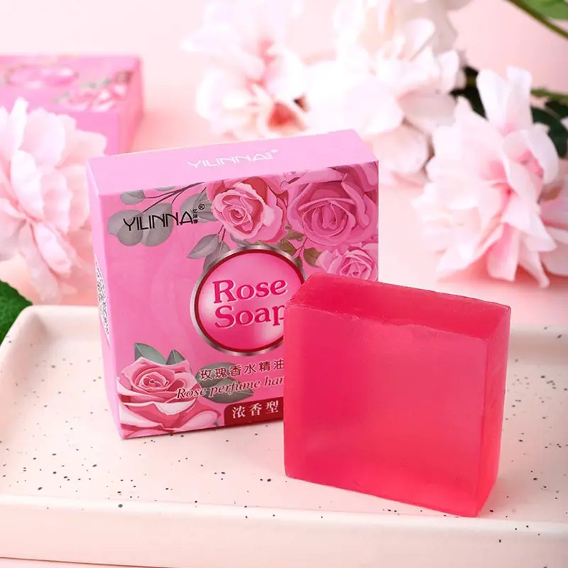 Xà phòng tinh dầu hoa hồng, xà phòng tắm, bôi trơn da, có hương thơm hoa hồng, 55g, kết hợp với xà phòng 6