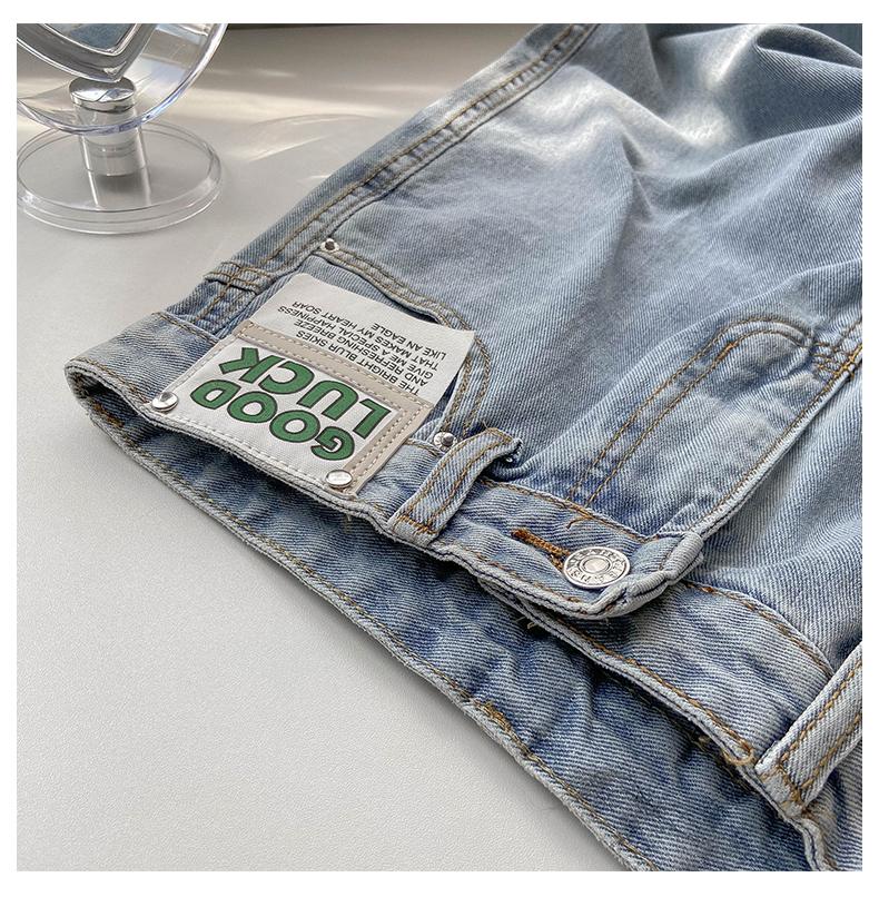 Product Introduction of New Biru muda kulot longgar high waist celana jeans panjang wanita（GOOD LUCK）（realpict） 11