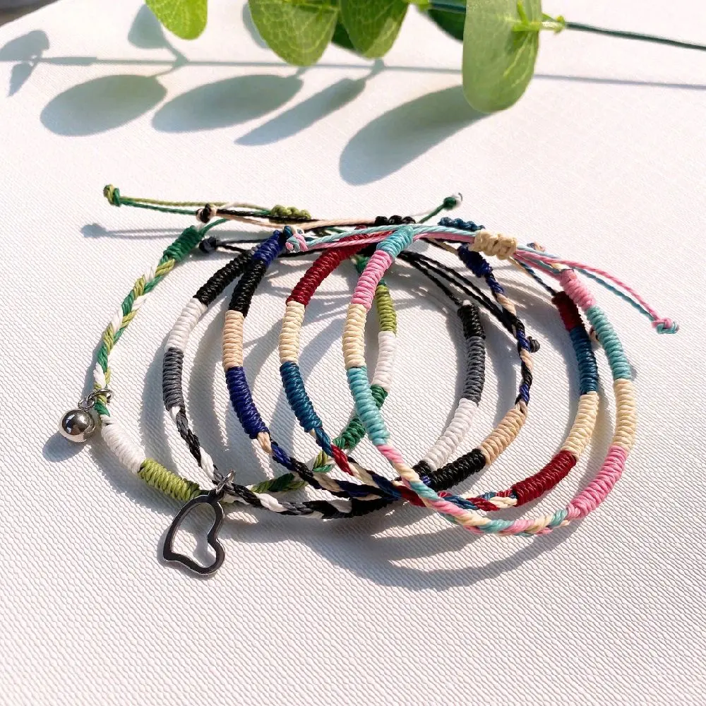 Vòng tay dây rút nam nữ quấn tết handmade|||||| vòng tay đôi,vòng tay hội nhóm