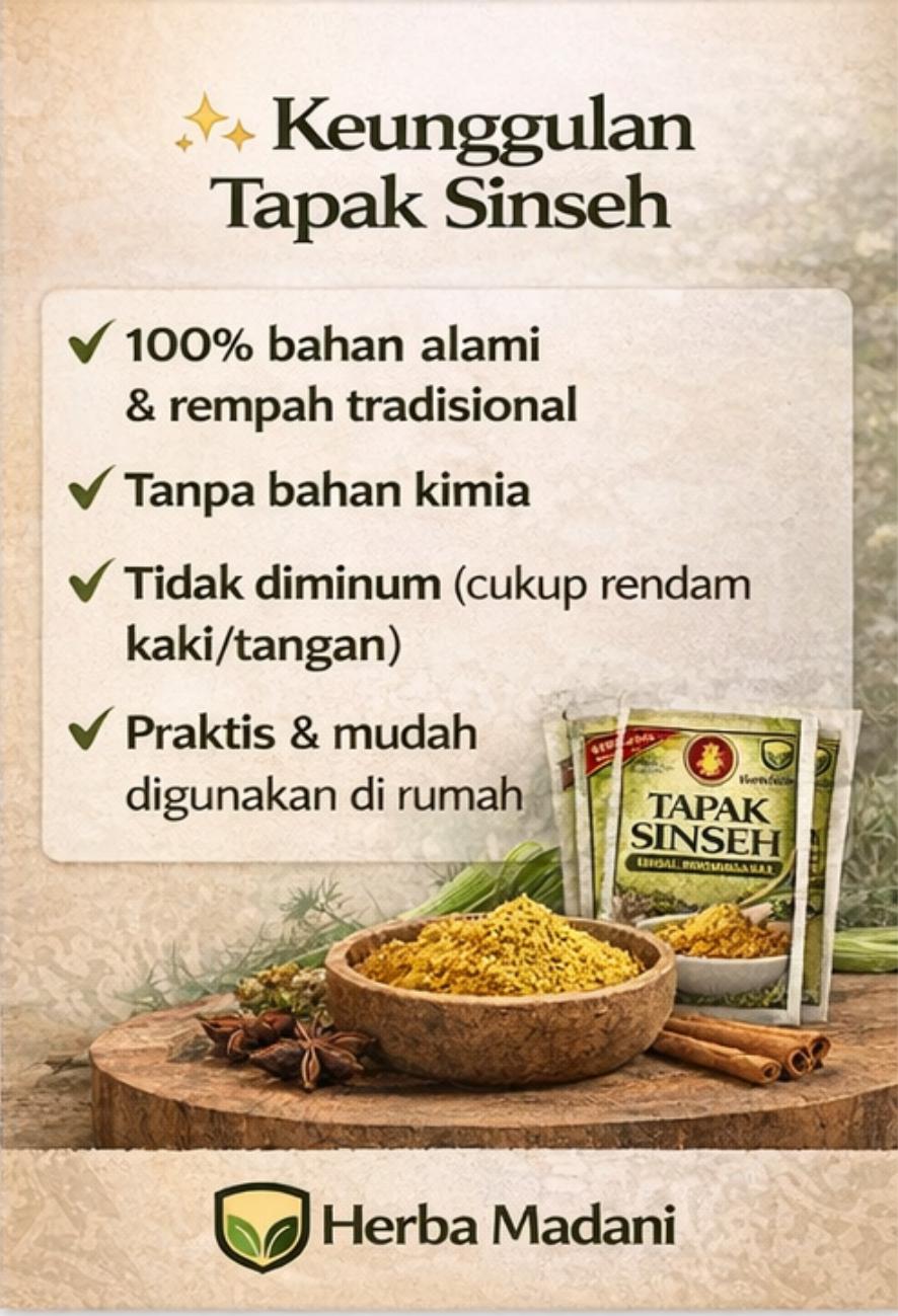 TAPAK SINSEH Serbuk rendaman kaki | herbal rendaman kaki | bubuk rendaman kaki