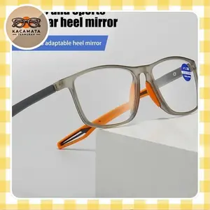 Kacamata Minus Anti Radiasi TR90 Kacamata Fashion Baca Anti Blue Light Bingkai Sporty Unisex Pria Wanita Lensa Minus 1818 Sporty style