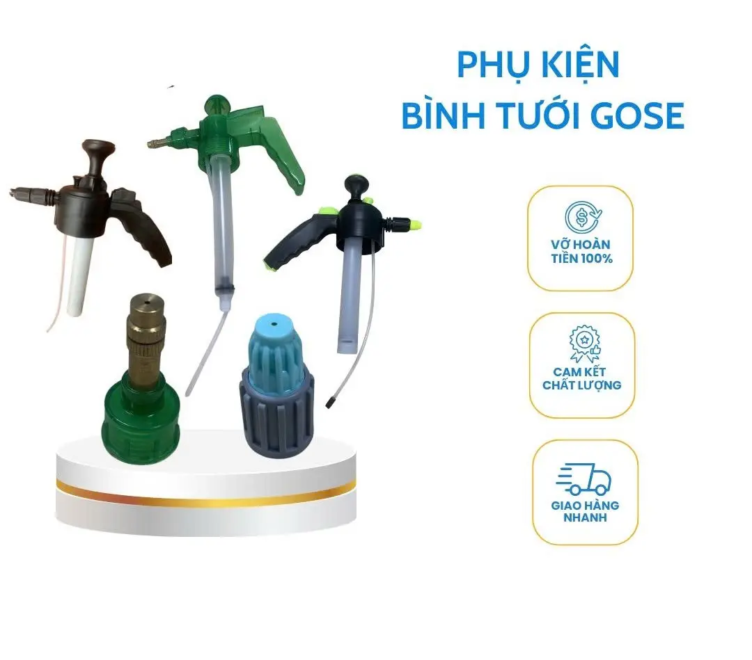 BER FAMILY - Phụ kiện bình tưới GOSE cao cấp phun nước phun tia, tạo bọt tuyết 2L/3L