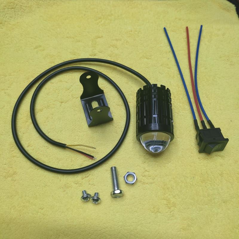 [NNVG22] Đèn LED bi cầu mini 2 màu trắng vàng + phụ kiện công tắc 3 giắc nối dùng nguồn 8-80V DC gắn xe máy oto xe điện