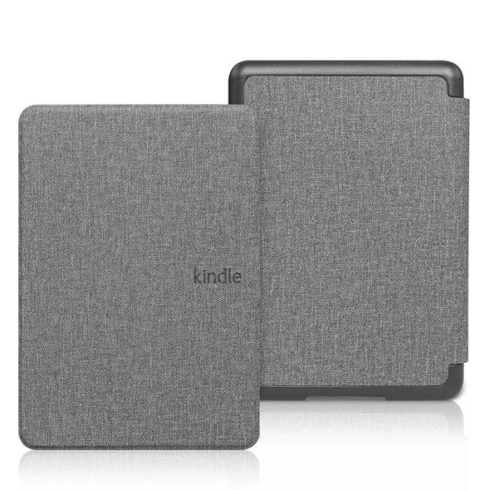 Kindle 2024 Paperwhite Gen 12th & Basic Cover Case Denim Fabric Leather Both Sides & Transparent