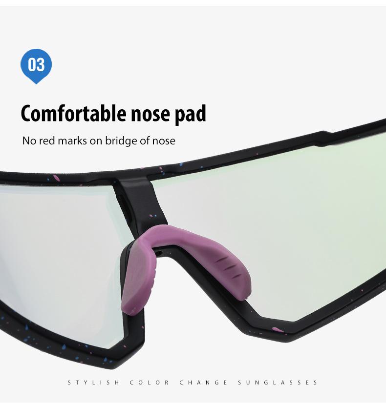 Product Introduction of Factory Direct Sale Color-Changing Outdoor Cycling Sunglasses for Men and Women, Cross-Border Outdoor Sports Motorcycle Windproof Sunglasses 3058 5