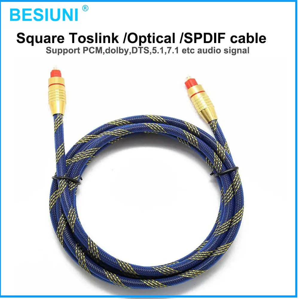 Cáp Âm Thanh Quang Học, OD6.0 SPDIF, Dây Toslink HiFi 5.1 Kỹ Thuật Số, Cho Bộ Khuếch Đại Thanh Âm Thanh Đầu Phát, Loa Siêu Trầm, Cáp Sợi, Chiều Dài Có Sẵn 1 Đến 5m Phụ Kiện