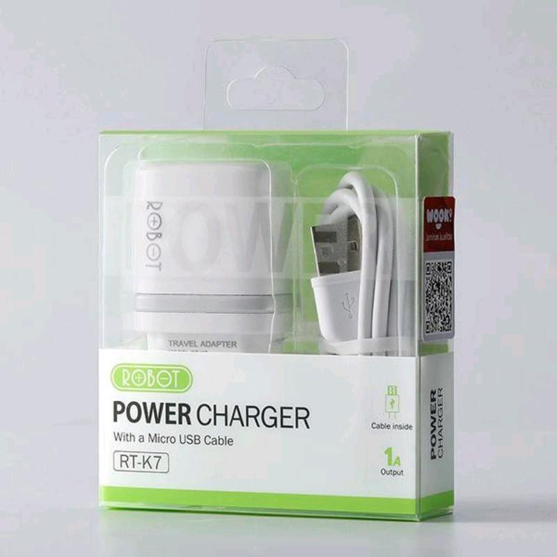 Charger Robot RT-K17/RT-K9 2.1A 2 USB Quick Charger For micro usb/Type C Fast Charging Kabel 2