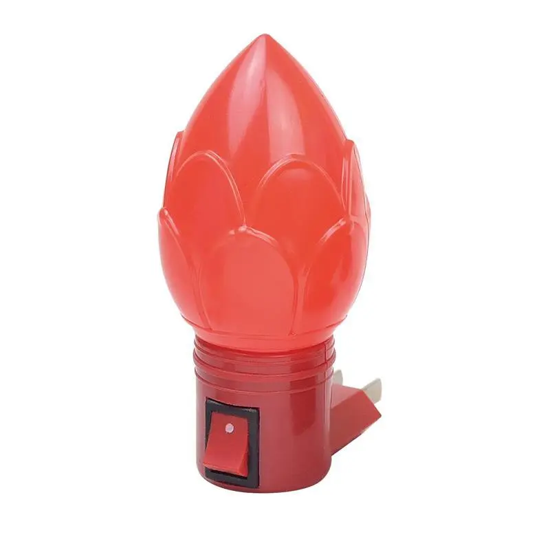 Lampu Malam Teratai Merah, Buddha Bertuah, Lampu LED, Pin Ke Dalam Lampu Dinding Rumah, Sesuai untuk Kegunaan Rumah