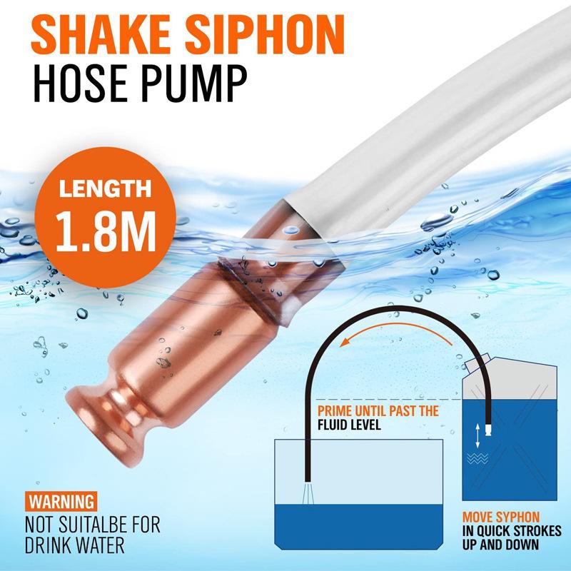 Product Introduction of 1PC Manual Siphon Fuel Pipe 1.8/2.5m Self-driving Gasoline Fuel Water Shaker Pumping Oil Pipe Suction Pipe Car Accessories 18
