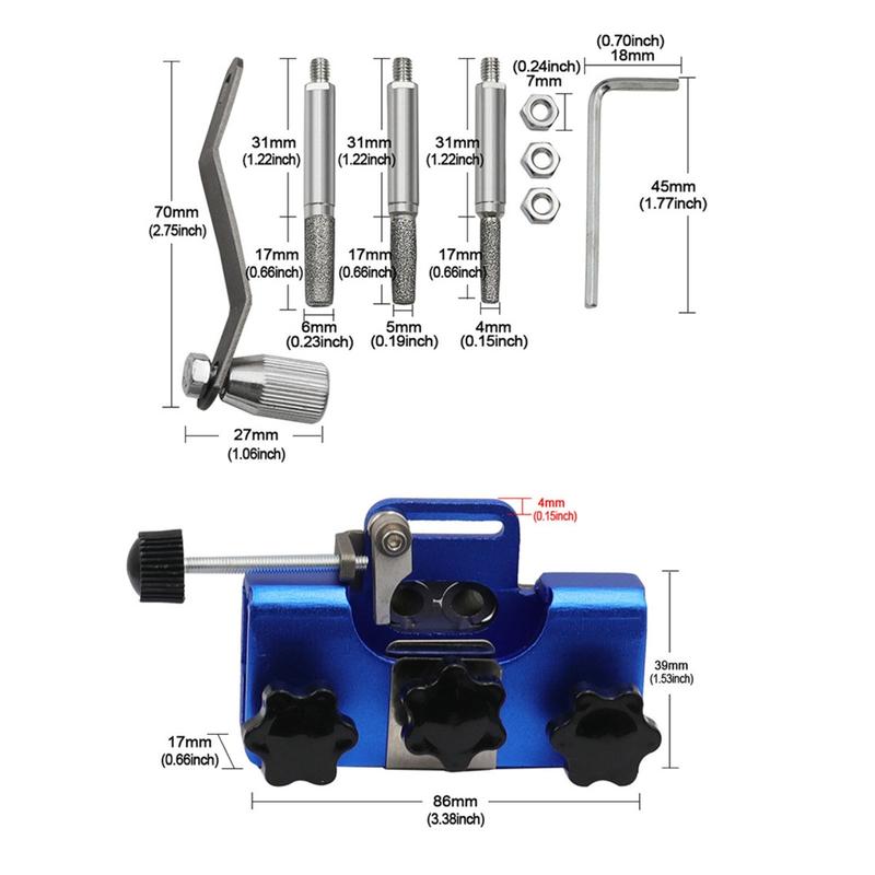 Portable Electric Chainsaw Sharpener Tool Aluminum Alloy Chainsaw Sharpening Jig Handheld Grinding Machine Tools 3