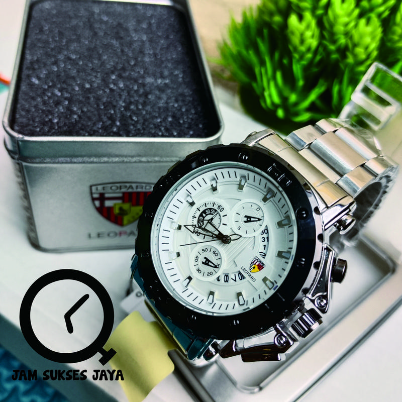 [JSJ] Jam Tangan Pria Original Leopard 8031/Jam Tangan Stainlesstel/Jam Tangan Anti Air 1