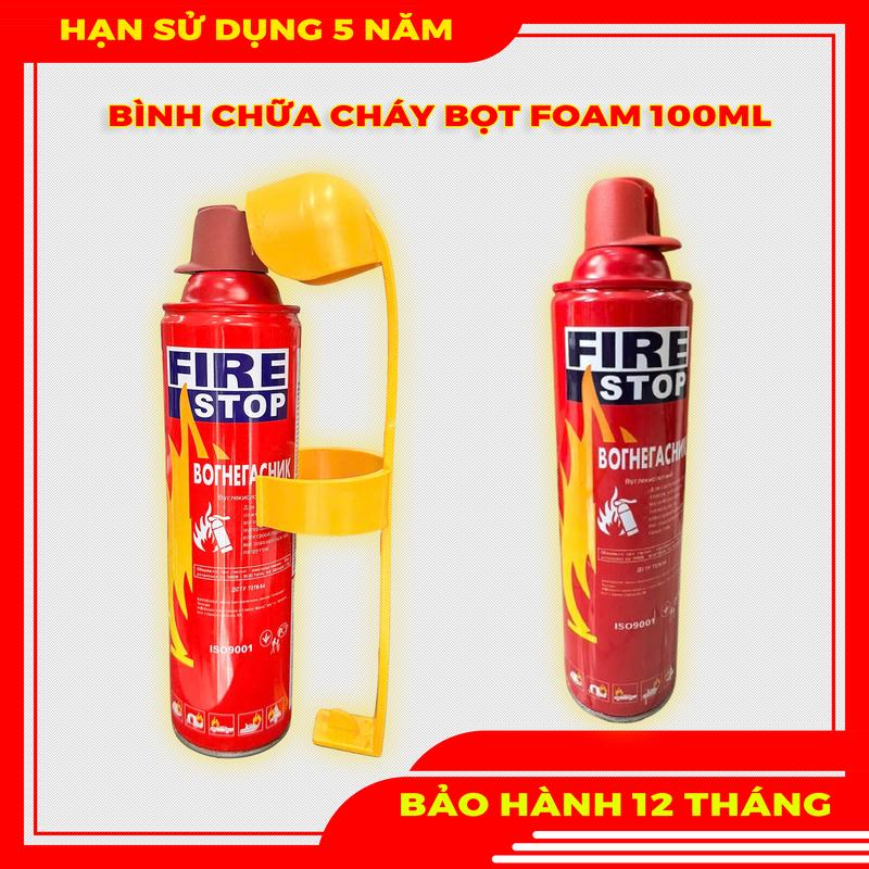 Bình cứu hoả mini Firestop 1000ml chuyên dùng cho xe ô tô, xe tải, xe bán  tải, máy xúc,... Đáp ứng chuẩn thông tư PCCC của bộ công an