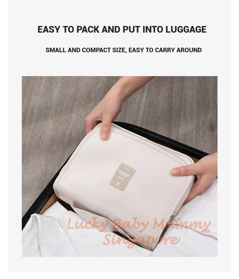 Product Introduction of Travel Toiletry Bag / Foldable Cosmetic Bags / Makeup Storage Bag / Large Capacity Toiletries Hangbag 13