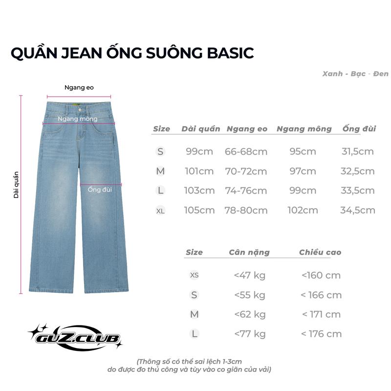 Product Introduction of M4 - GuZ Club - Quần Jeans dài Wash cạp cao ống rộng tôn dáng form unisex nam nữ có túi Mensswear Menswear Pants 0