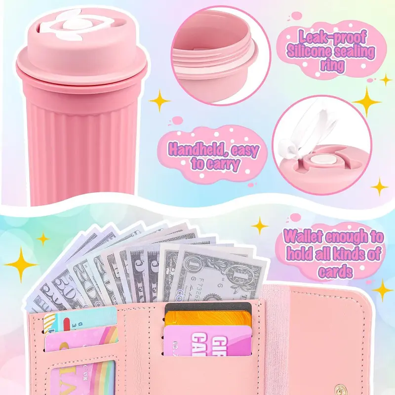 Simulation Girls Handbag Toy, 1 Box Colorful Kids Vanity Pretend Play Phone & Wallet & Makeup Toy & Other Accessories, Birthday Gift for Girls, Blocks, Miniature Set 5
