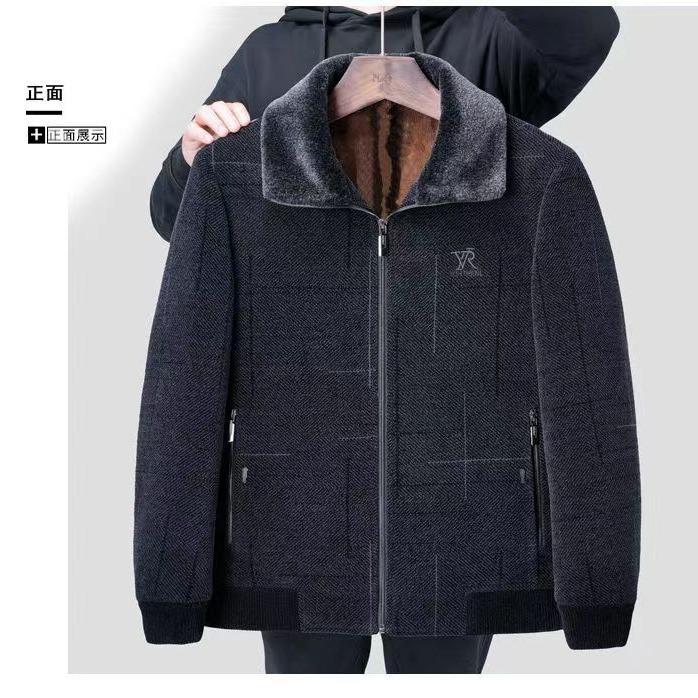 Áo khoác Nam trung niên ấm áp dành tặng bố trong có lót lông dày dặn siêu ấm chất liệu Dạ len cao Cấp 101