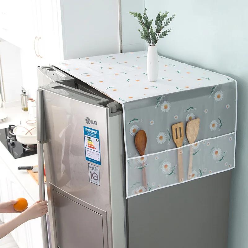 Tấm Che Tủ Lạnh, Chất Liệu Vải, Chống Thấm Nước, Chống Bụi, Thích Hợp Cho Tủ Lạnh Một Và Hai Cửa, Túi Đựng Đồ, Bảo Quản, Gia Dụng 2