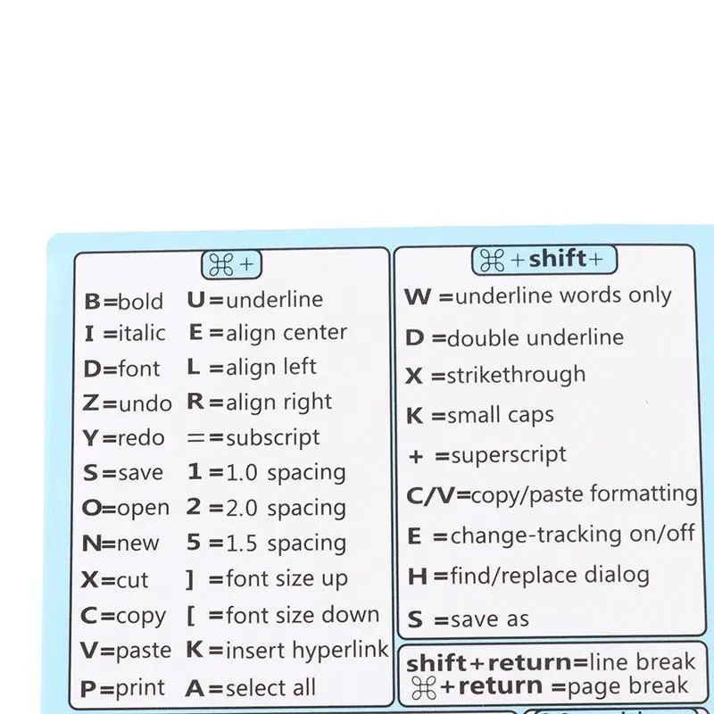 Universal Quick Reference Guide for Laptop, Windows PC Reference Keyboard Shortcuts Sticker, Tablet & Computer Accessories 3