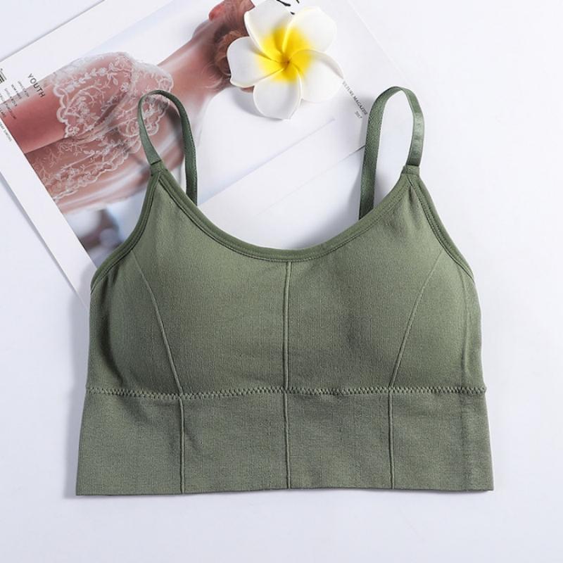 Product Introduction of Womens Sports Bra Seamless Breathable Soft Underwear Adjustable Shoulder Strap Inner Padded Yoga Vest Bralette 22