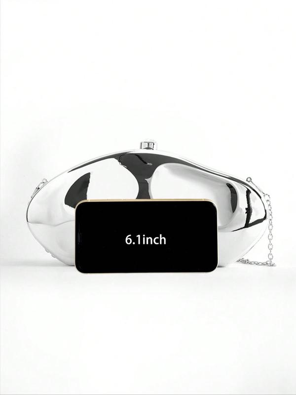 Women's Unique Irregular Shaped Evening Bag, Fashionable Chain Strap Crossbody Bag for Party, Trendy All-match & Exquisite Bag for Birthday Gift 8
