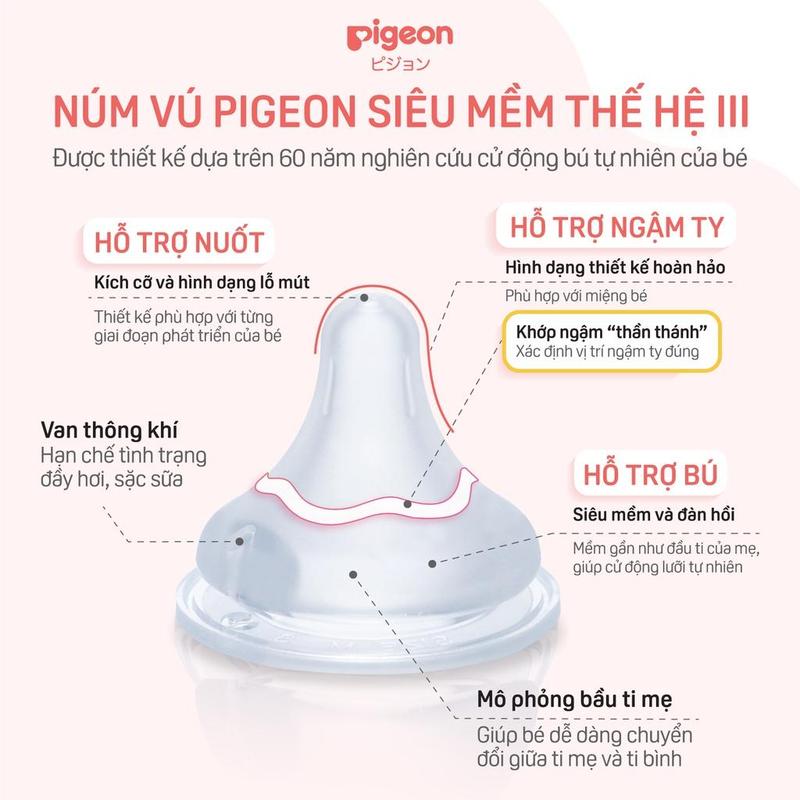 Bình Sữa Pigeon PPSU Softouch Baby-Friendly World 160ml/240ml - Nhiều Hoạ Tiết 3