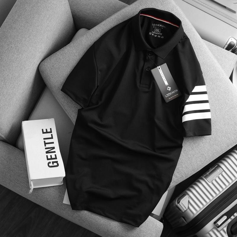 Áo Polo Thome M12 chính hãng LOOKMAN  họa tiết sọc tay, vải cá sấu co dãn thoải mái, thoáng mát - LOOKMAN Menswear Nhung 1