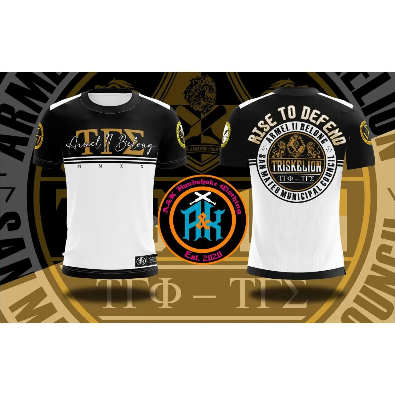 Tau Gamma Phi Triskelion Frat Shirt 56th Anniversary Full Sublimation 3D Print T-shirt Summer,SITUABLE SUMER -NO55D