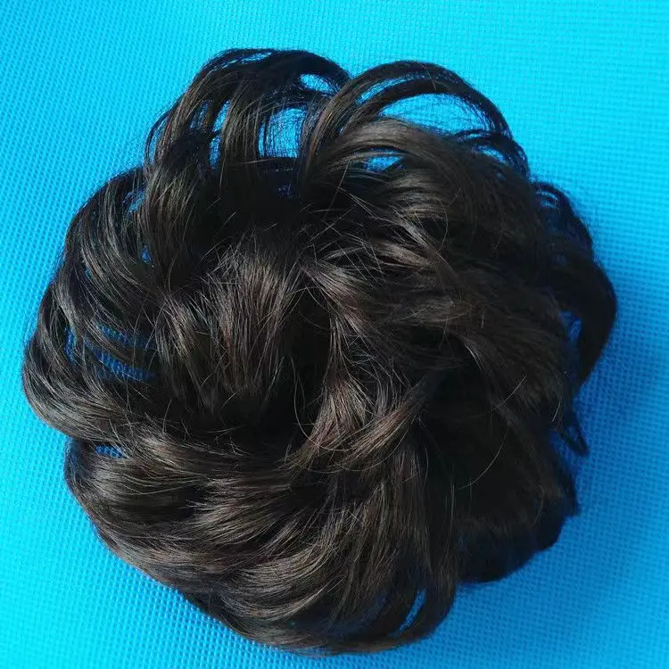 Búi Tóc Giả, Búi Tóc Xoăn, Bồng Bềnh Scrunchies Thật, Tóc Cuộn, Tạo Mẫu, Kiểu Tóc Giống Như Nụ Hôn, Thực Tế, Phụ Kiện Đội Đầu Nữ, Dây Buộc Tóc Hoa Wig crimped  wig 5