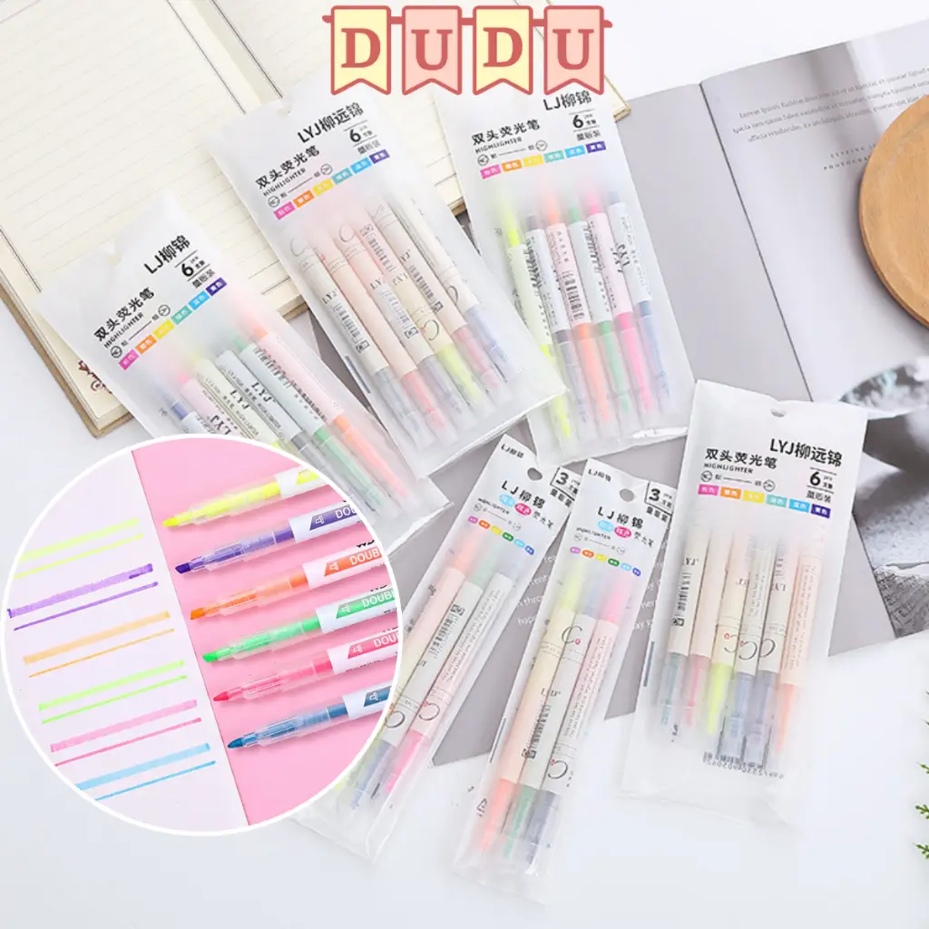 [Hàng mới về] SET 5 Bút đánh dấu highlight dạ quang nhiều màu DỄ THƯƠNG màu lựa chọn